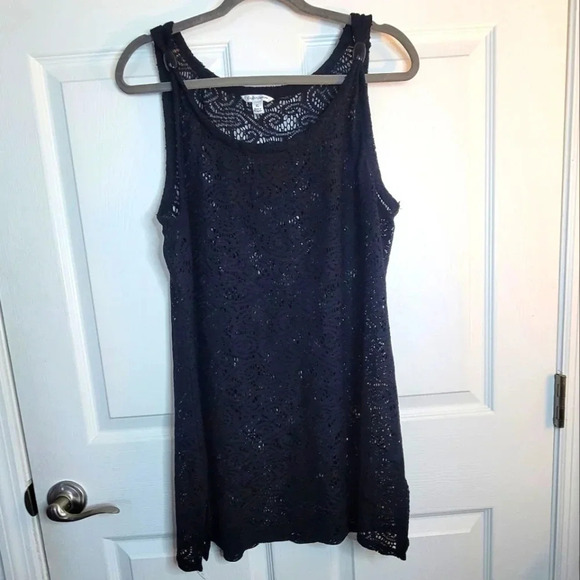 CROFT & BARROW Women's Black Lacev Cover-up - Picture 1 of 9